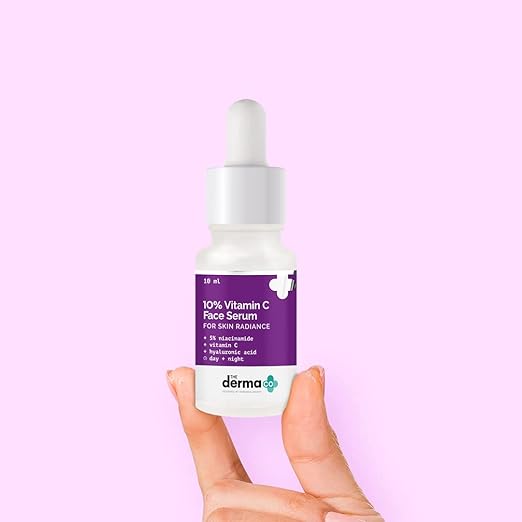 The Derma Co 10% Vitamin C Face Serum with Vitamin C, 5% Niacinamide & Hyaluronic Acid for Skin Radiance - 10 ml