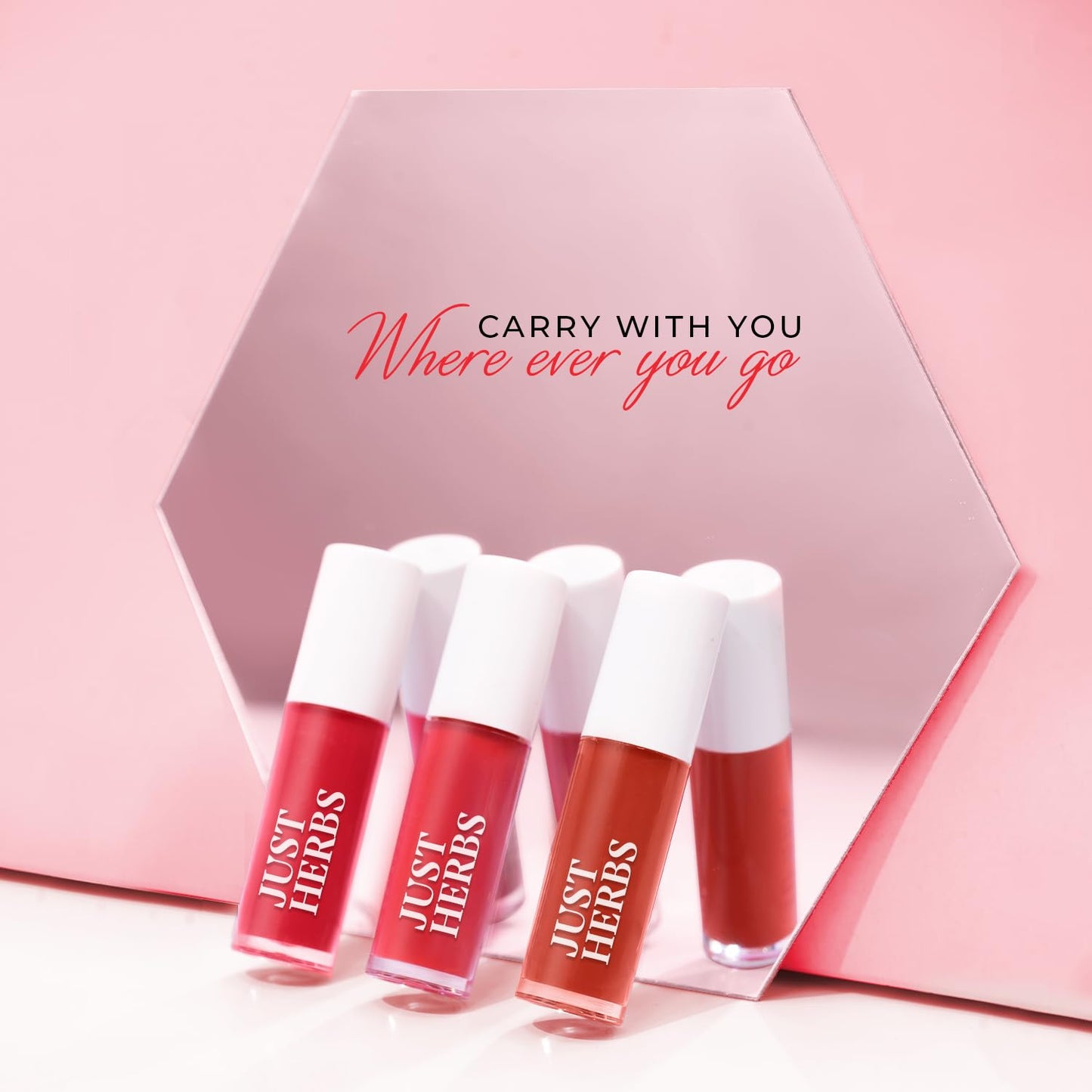 Just Herbs Ayurvedic Liquid Lipstick Kit Set of 5, Deeps & Reds, 5 ml