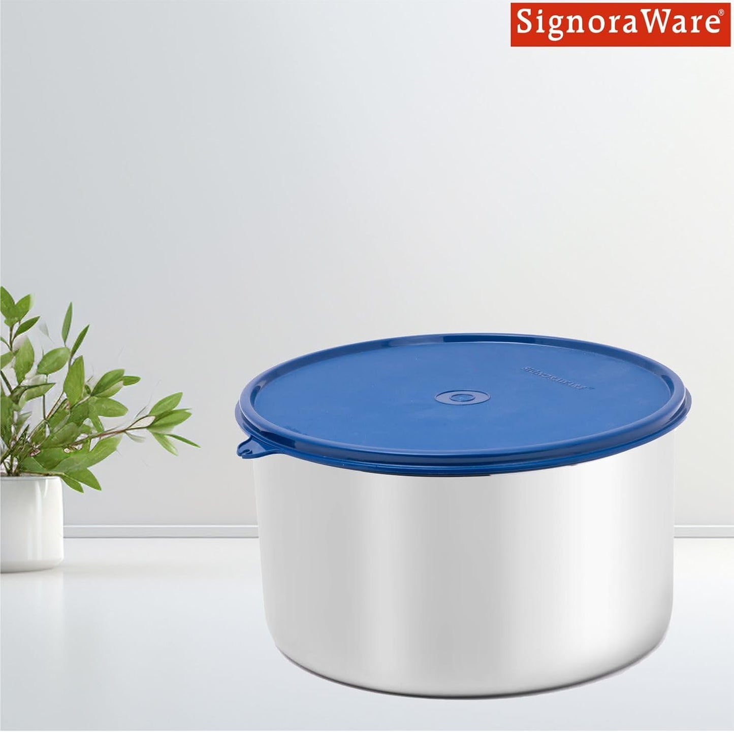 Signora Ware Store Well Stainless Steel Jumbo Container 3Ltr, Modblue