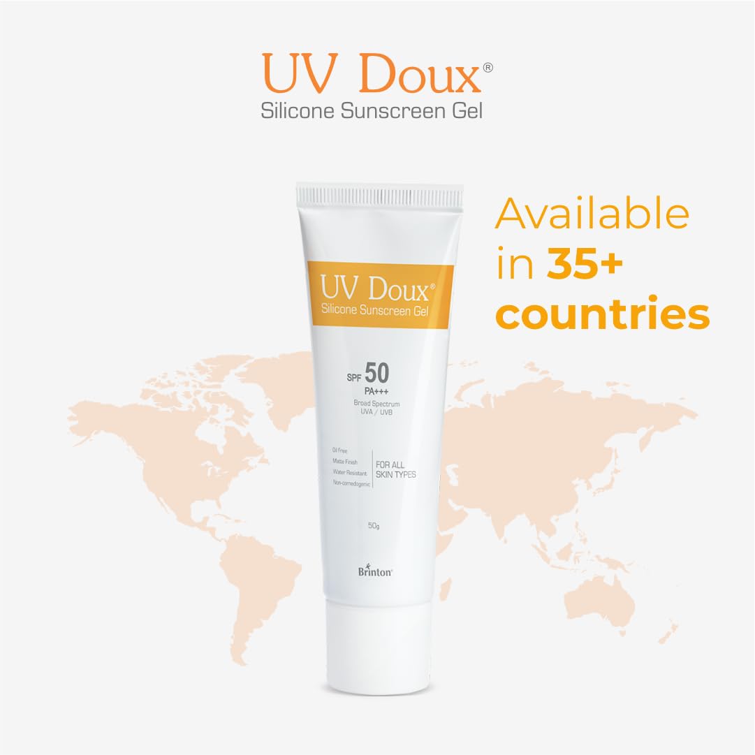 UV Doux Sunscreen Gel SPF 50 PA+++, Broad Spectrum UVA & UVB, 50 gm