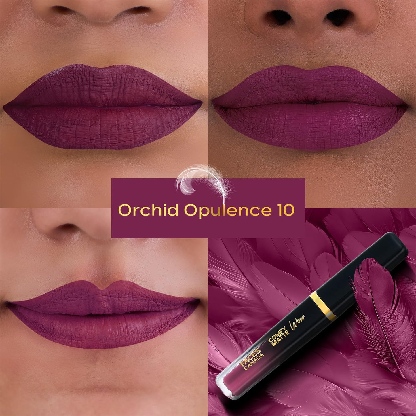 FACESCANADA Comfy Matte Wow Liquid Lipstick - Orchid Opulence 10, 3.8ml