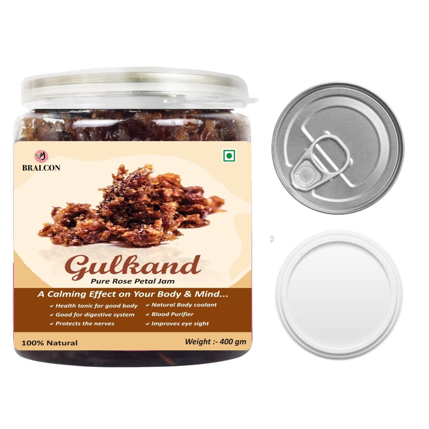 Bralcon Natural Gulkand (Rose Petal Jam) - 400 gm