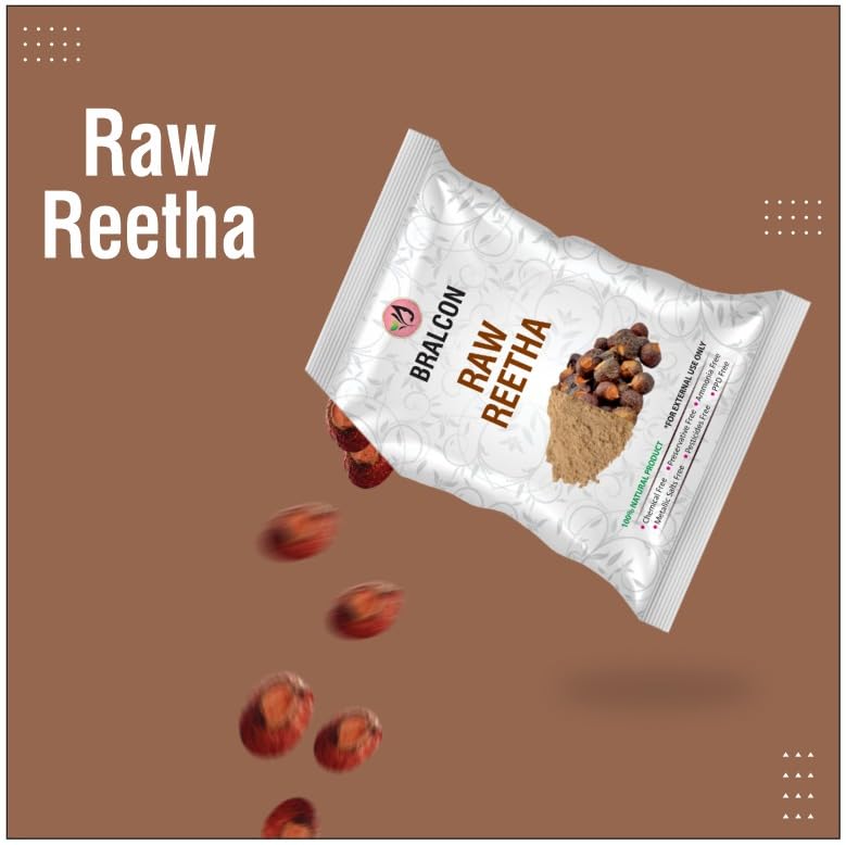 BRALCON Organic Raw Reetha, Amla, Shikakai Combo Pack- 300g(100g x 3 Pack)|100% Natural Whole Dried Soap pod, aritha nut, Sukha Awla for Hair & Skin