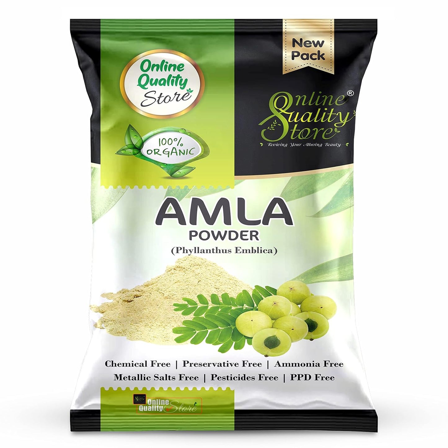 Online Quality Store Amla, Reetha, Shikakai Powder Combo Powder Pack For Hair R (Pack Of 3, Total 380G Pack), All Hair Type, Oily, Dry, Thick, Damaged, 3 Count