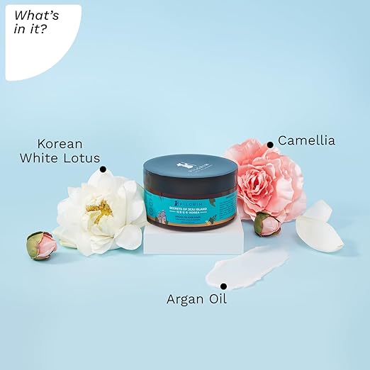Pilgrim Korean Argan Oil Hair Mask For Dry & Frizzy Hair With White Lotus And Camellia ,200ml