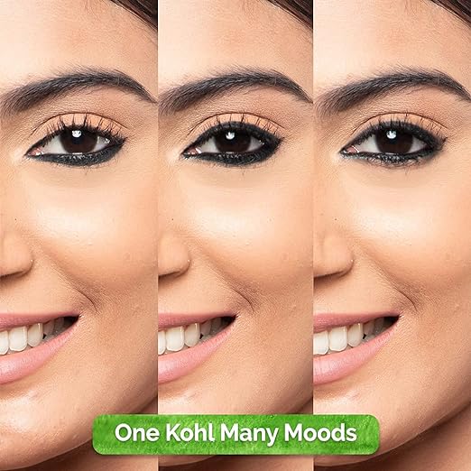 Mamaearth Charcoal Black Long Stay Kohl Pencil, Kajal Black Waterproof, With Castor Oil & Chamomile For 11 Hour Smudge free Stay with Free Sharpener, 2 Piece Set