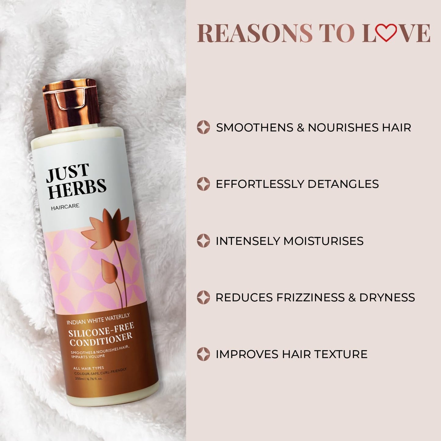 Just Herbs Kumuda Indian White Water Lily Conditioner , 200 ml