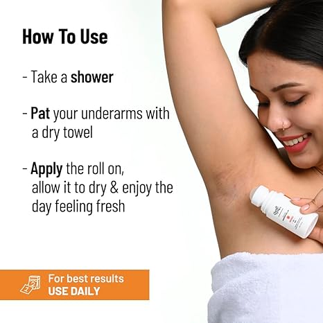 Chemist at Play UnderArm Roll-On with 5% AHA, Lactic Acid & 1% Mandelic Acid | Prevents Body Odour, Brightens Skin & Exfoliates Underarm , Aqua Fragrance ,40ml
