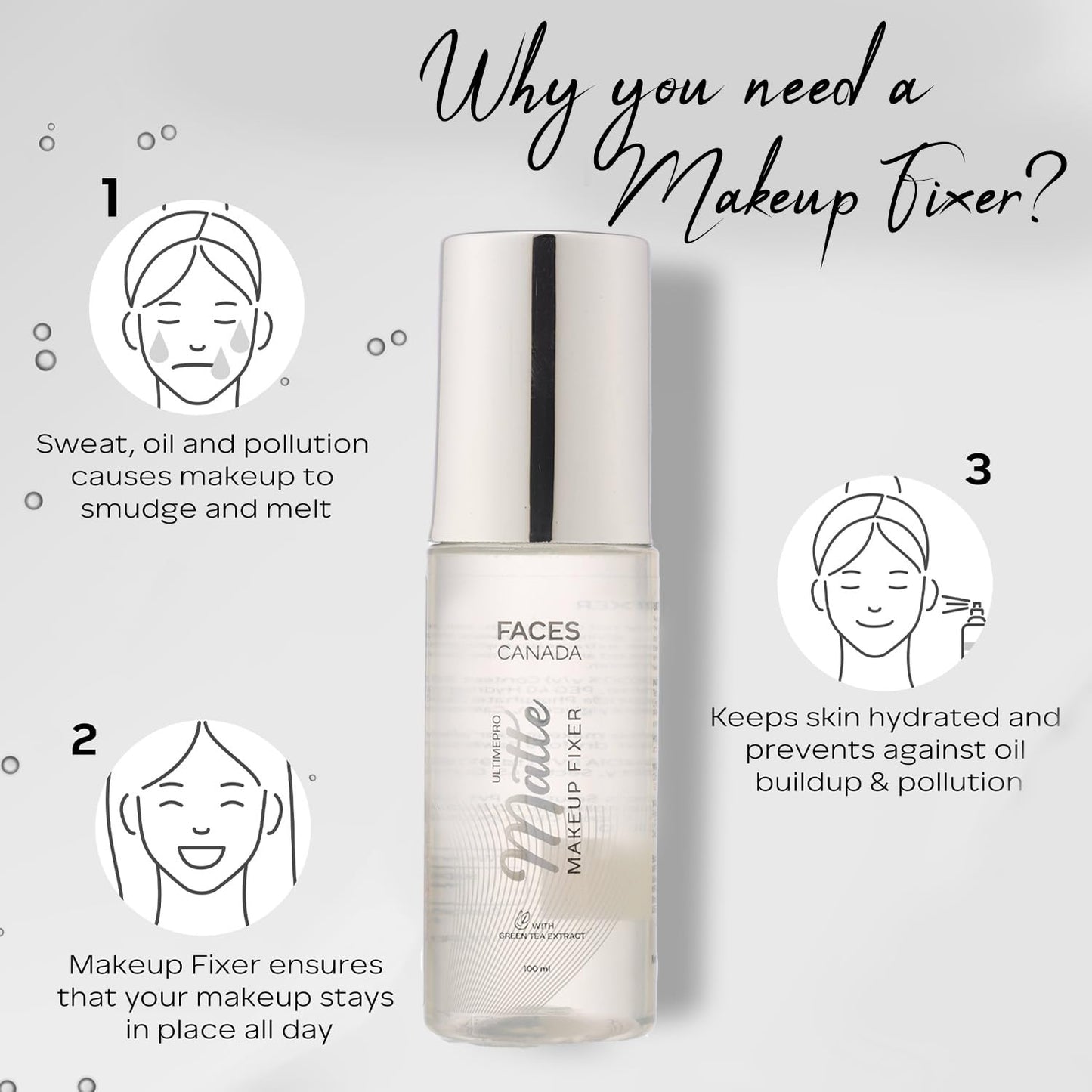 FACESCANADA Ultime Pro Matte Makeup Fixer,100Ml|Long Lasting Makeup Setting Spray|Keeps Makeup Intact