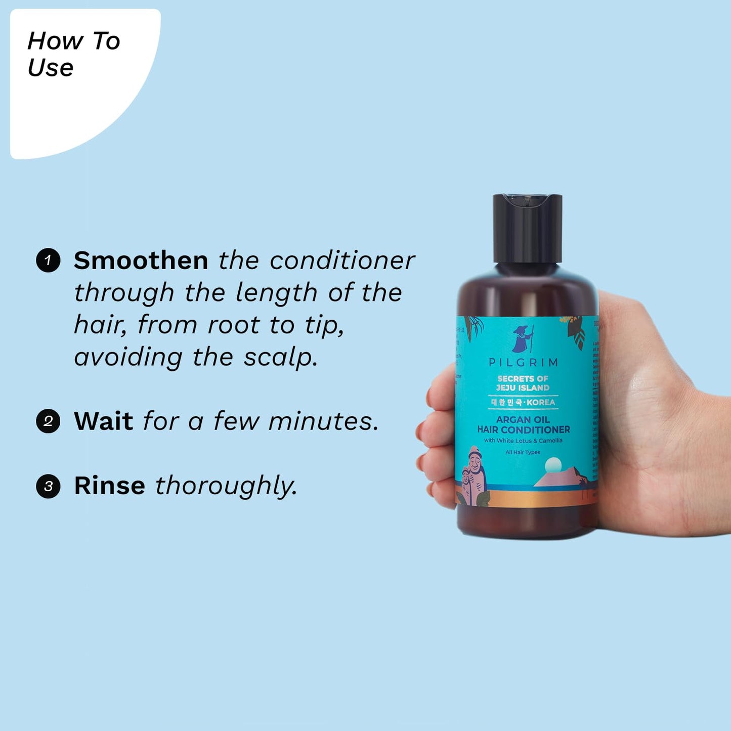 Pilgrim Korean Argan Oil Hair Conditioner With White Lotus & Camellia, 200 ml