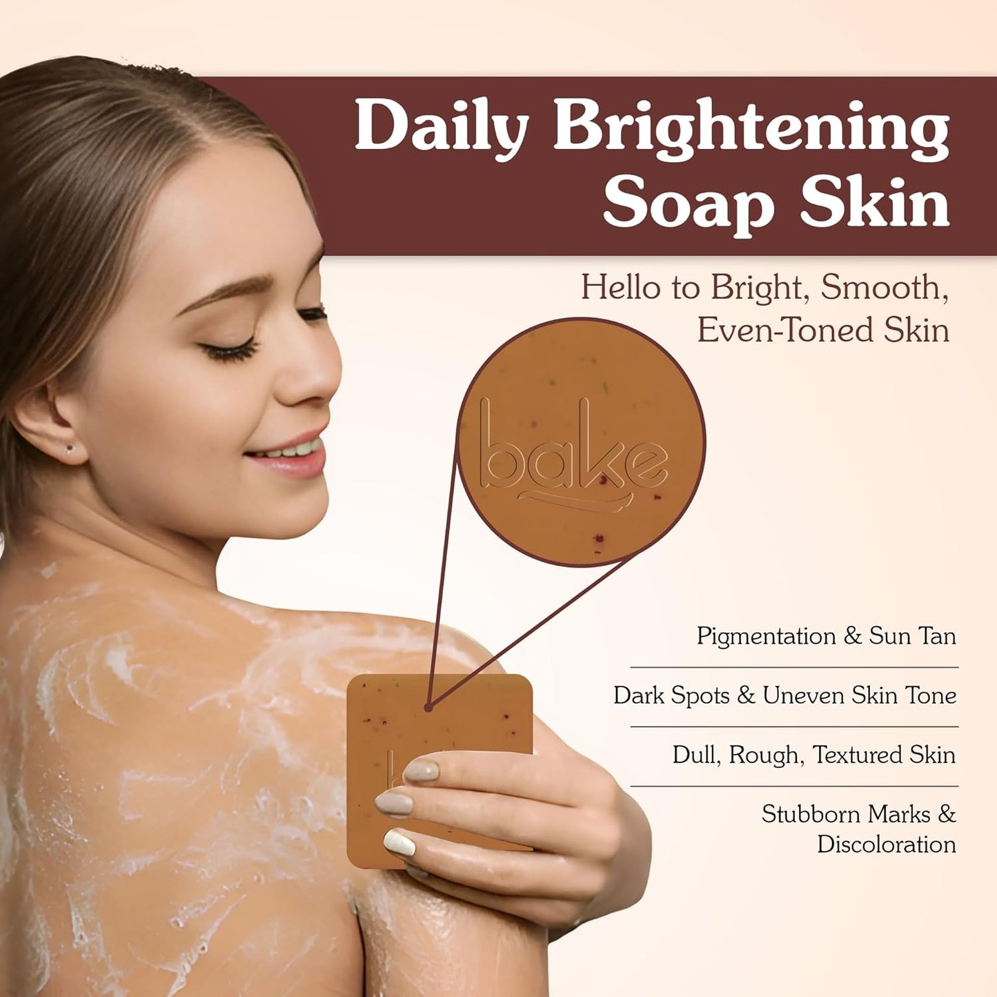 BAKE De-Tan Scrub Treatment Coffee Soap (200Gms Pack of 2) | Ultra Pigmentation Soap for Tan Removal | With 2% Kojic Acid, 1% Glycolic Acid, 1% Alpha Arbutin | | For Pigmentation, Dark Spots & Tan Removal | For Women & Men | 100g x 2