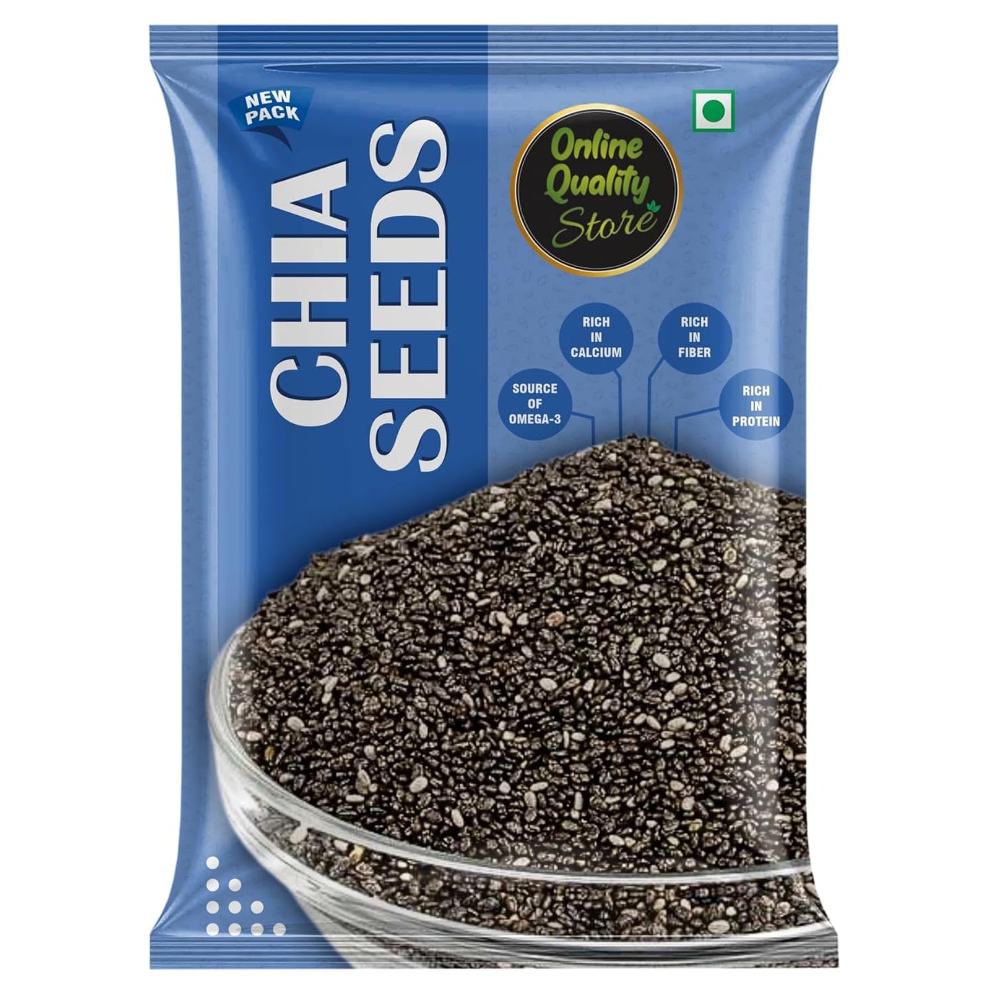 Online Quality Store Raw Combo of Chia, Watermelon, Pumpkin, Sunflower, Flax Seeds -500 gm