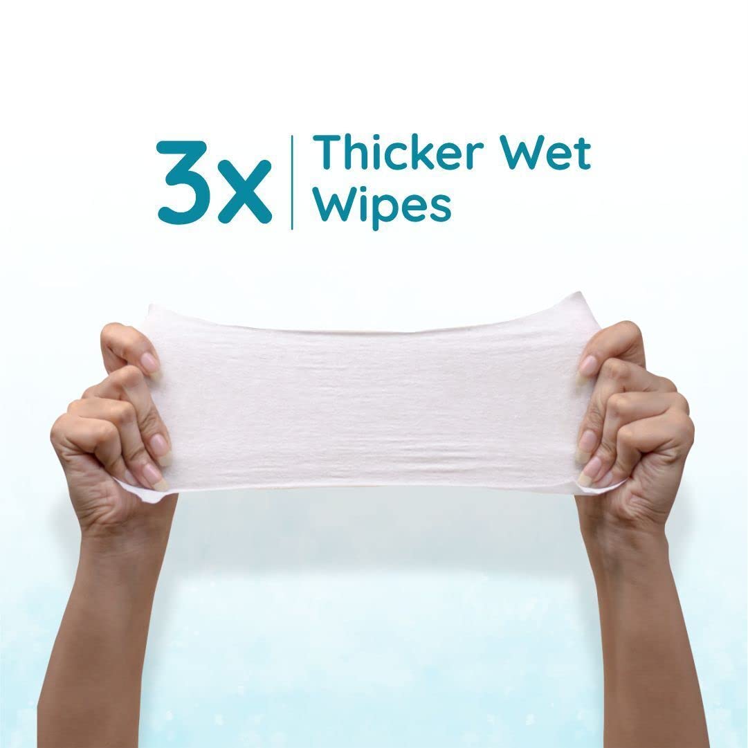 Mother Sparsh 99% Pure Water (Unscented) Baby Wipes, Super Thick I 72pcs/Pack - Pack Of 3