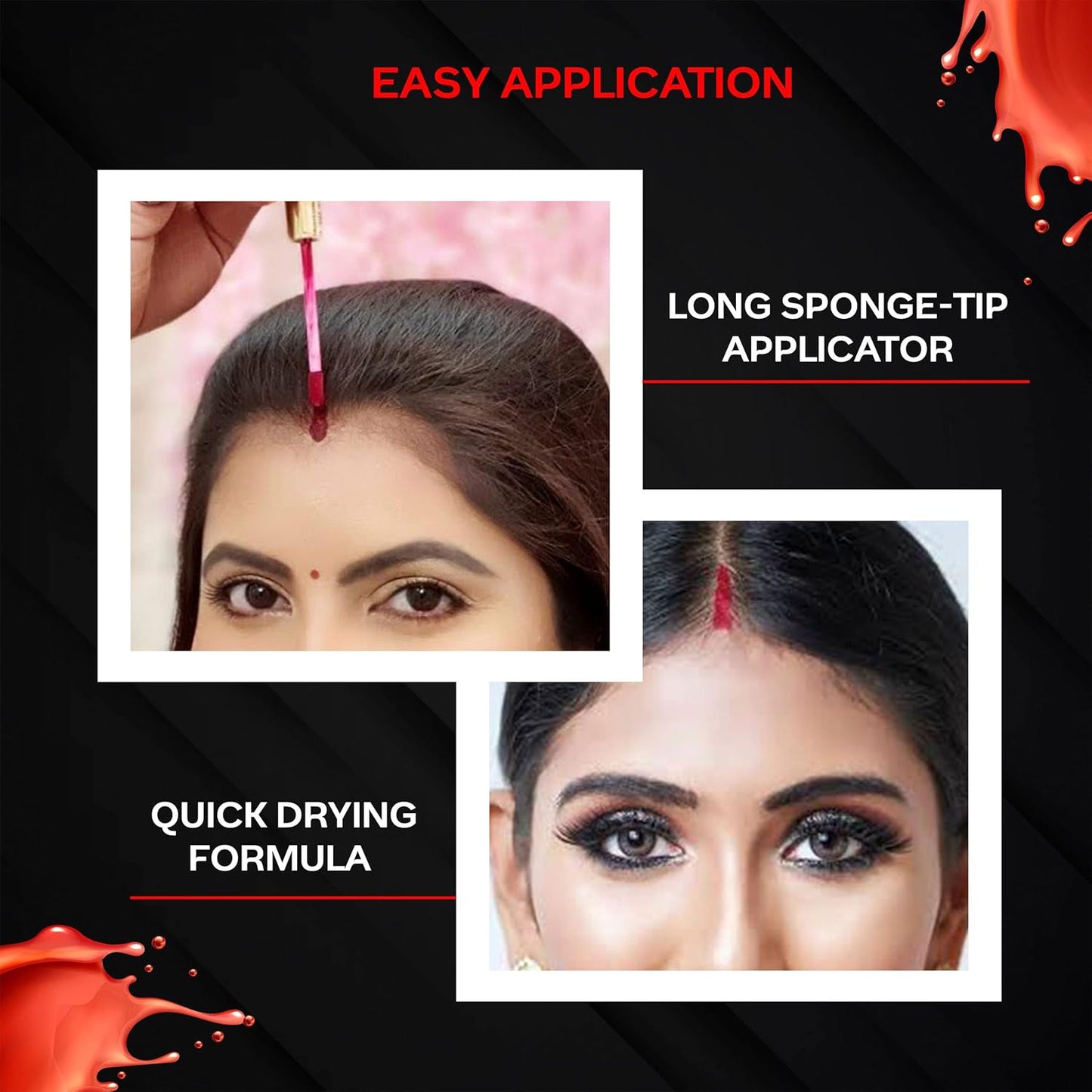 FACES CANADA Liquid Sindoor - Maroon, 2.5 ml | Highly Pigmented Rich Color | Quick Drying & Long Lasting | Velvet Matte Finish | Water-Proof | Smudge-Proof