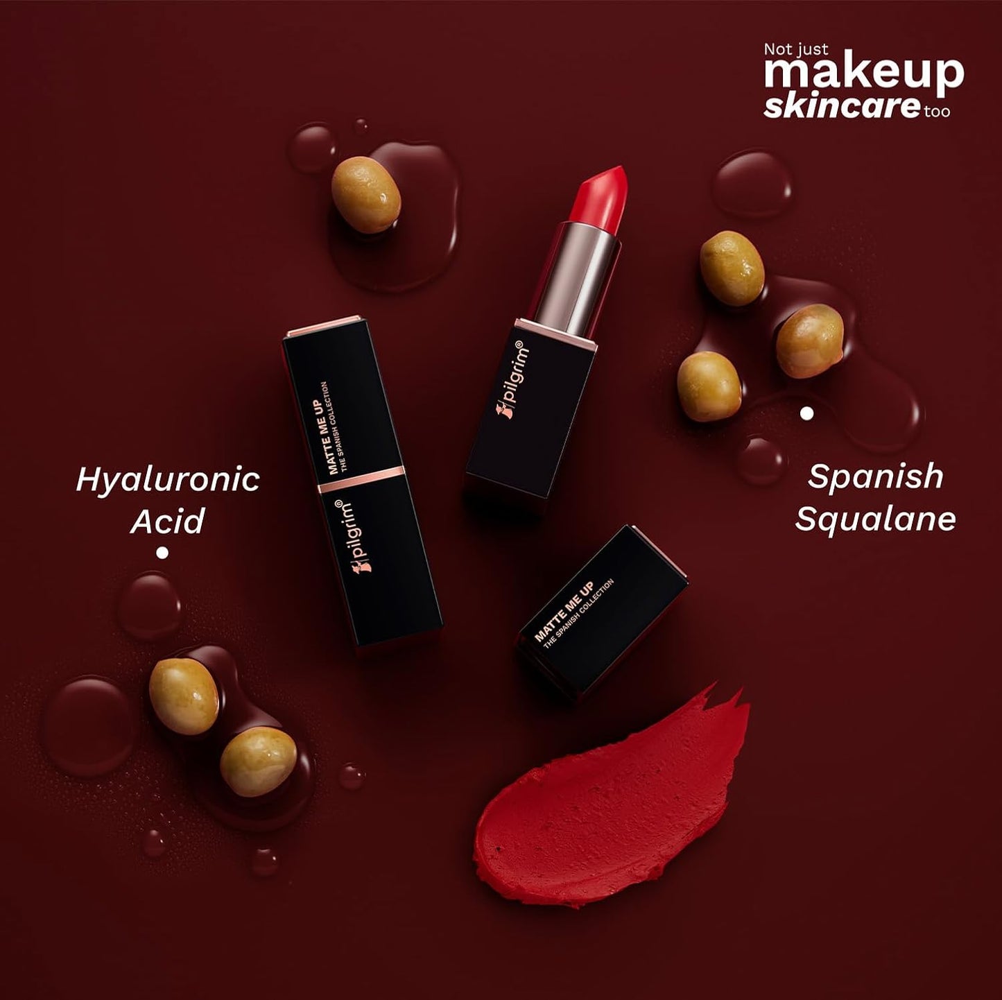 Pilgrim Matte Bullet Lipstick Intense Colour Transferproof & Smudgeproof Nude Kiss -31