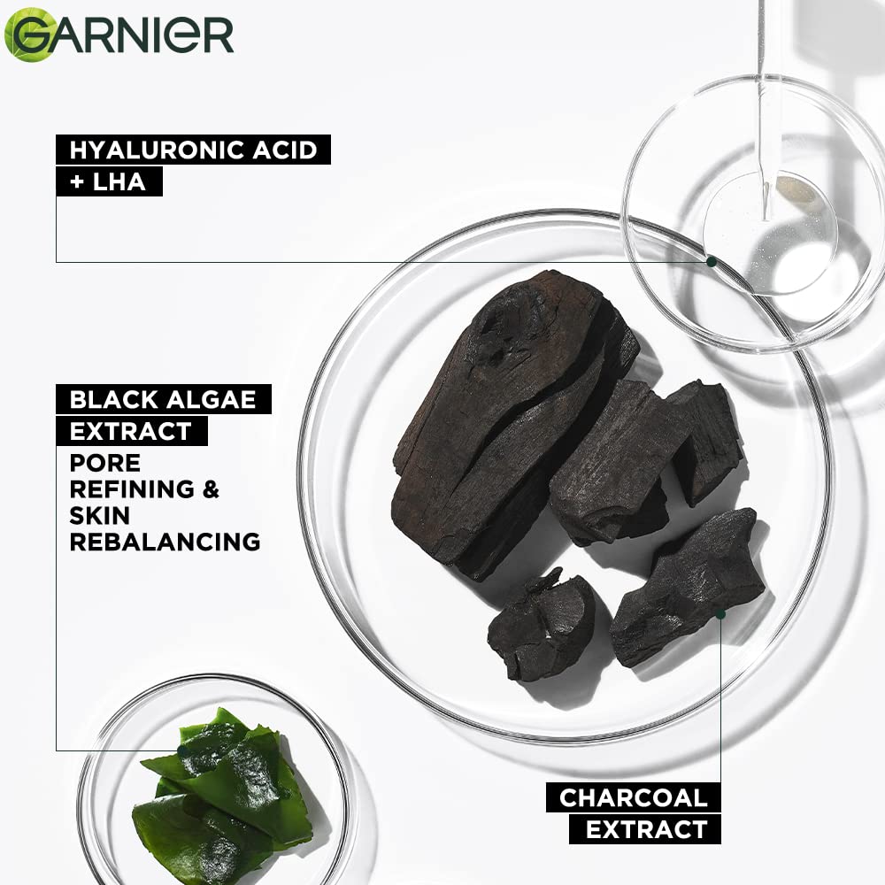 Garnier Skin Naturals, Face Mask Set, Hydrating, Pore Reducing, Brightening, and Enhances Glow, Hydra Bomb Serum Mask & Black Serum Mask, 5 pcs, 140g
