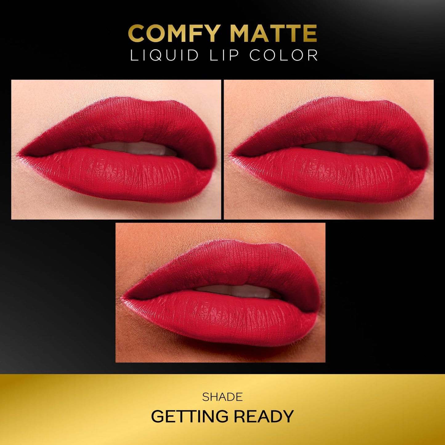 FACES CANADA Comfy Matte Liquid Lipstick - Getting Ready 02 (Red), 3 ml | Comfortable 10HR Longstay | Intense Matte Color