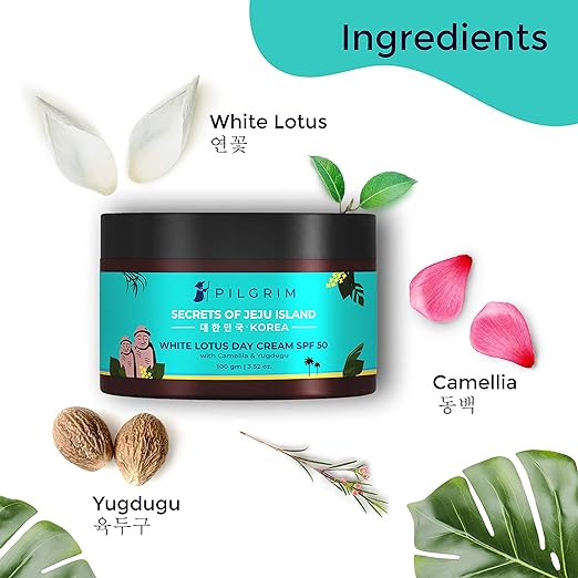 Pilgrim Korean Face Cream For Skin Brightening and Lightening, De-Pigmentation and Blemish Removal, 100g+100g, Pack of 2