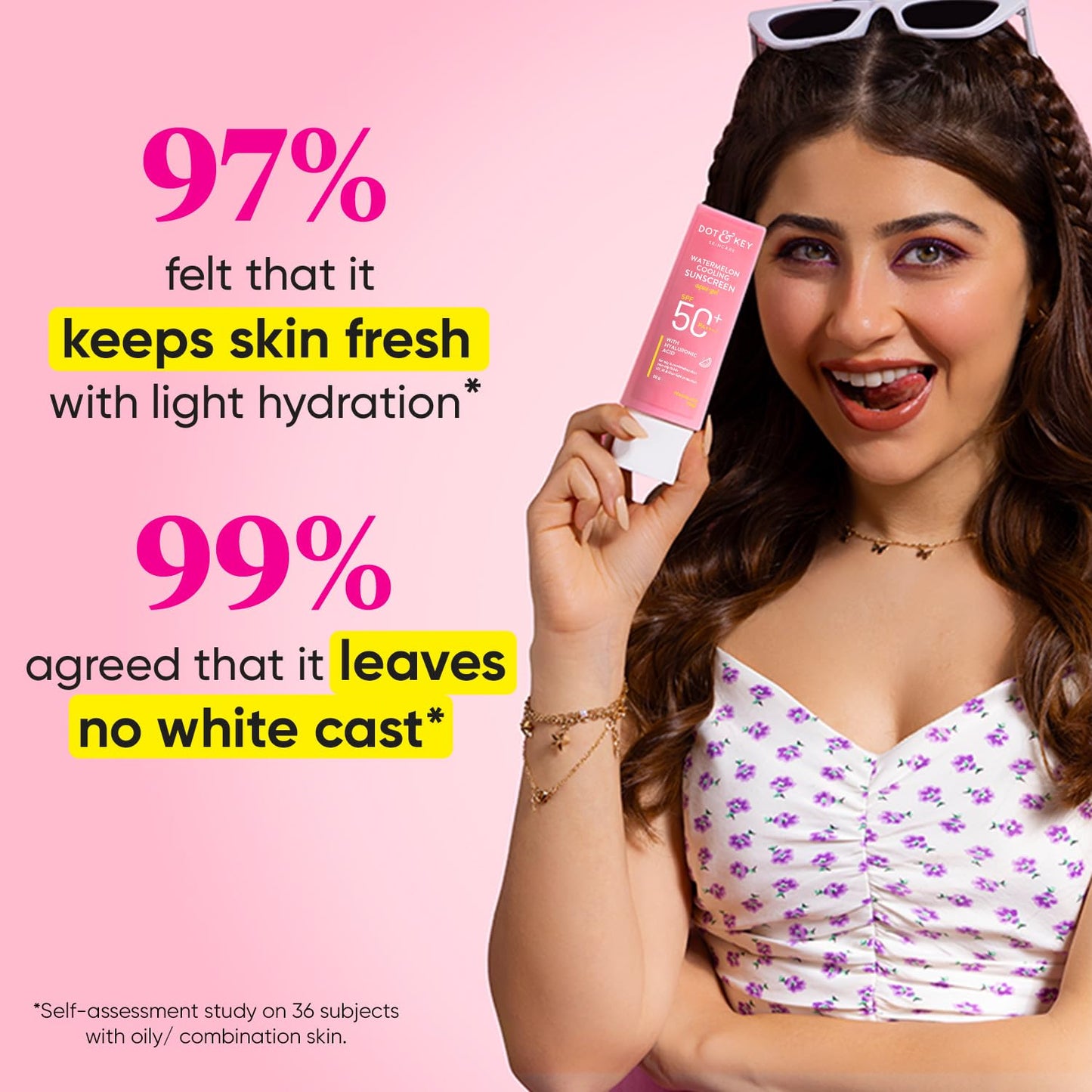 Dot & Key Watermelon Hyaluronic Sunscreen SPF 50 PA+++ - 50 gm