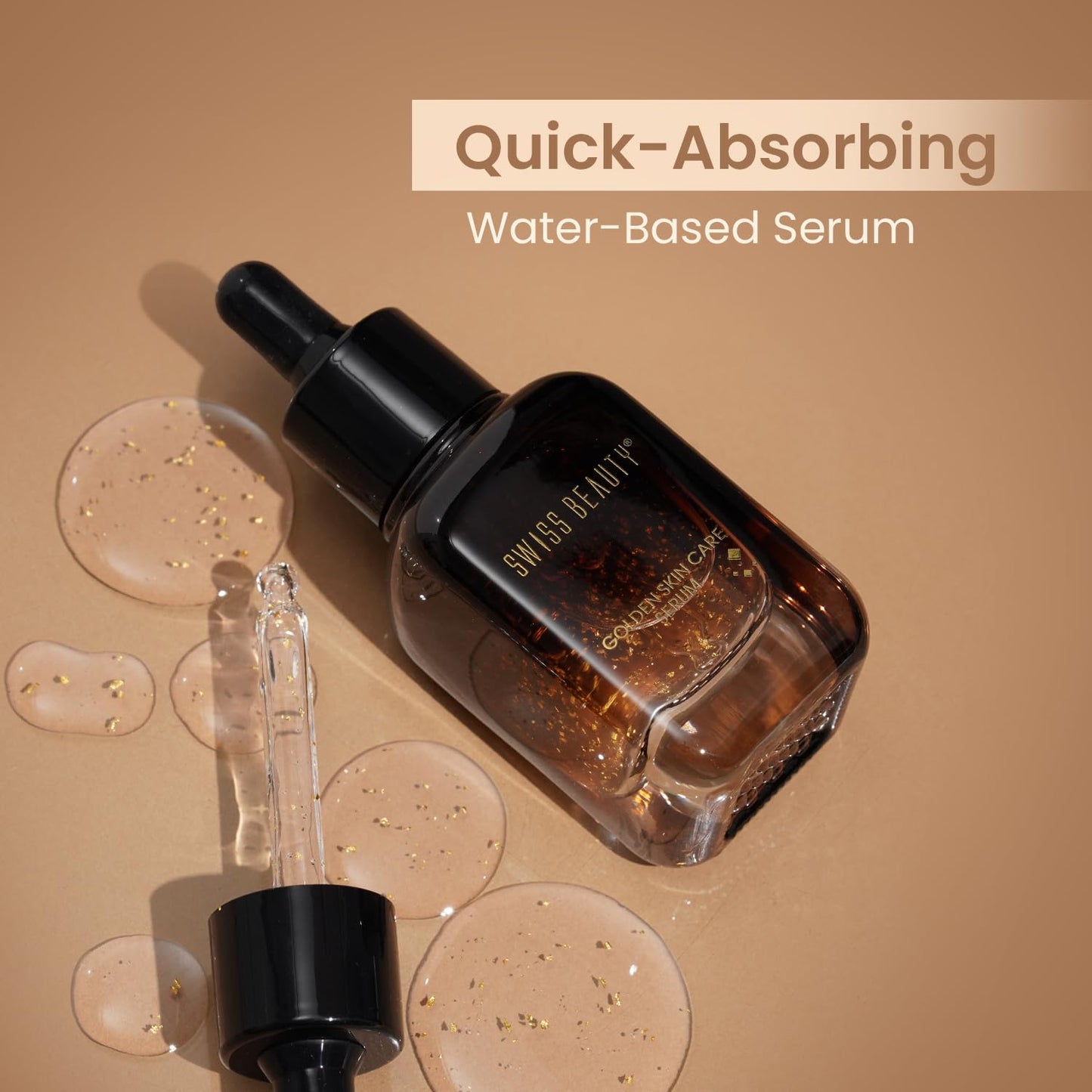 Swiss Beauty 24K Gold Lightweight Skin Care Serum | With Honey & Niacinamide | Reduce fine lines and wrinkles, gives radiant glow | For all skin types | 40ml