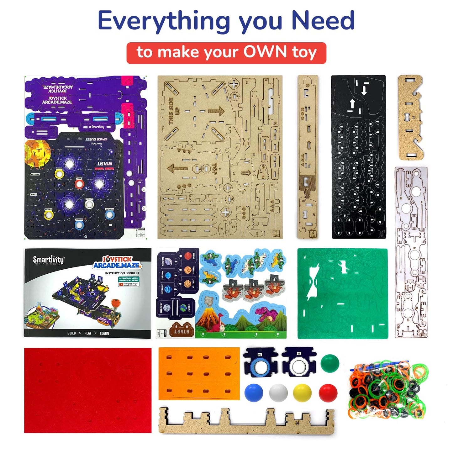 Smartivity Joystick Arcade Maze Toy for Kids 6-14 Years | 2in1 Space & Jungle Theme Adventures