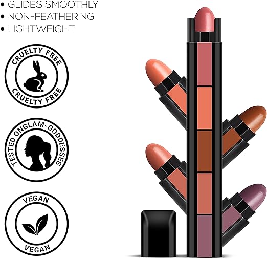 Renee Fab 5 Nude 5-in-1 Lipstick, 7.5gm