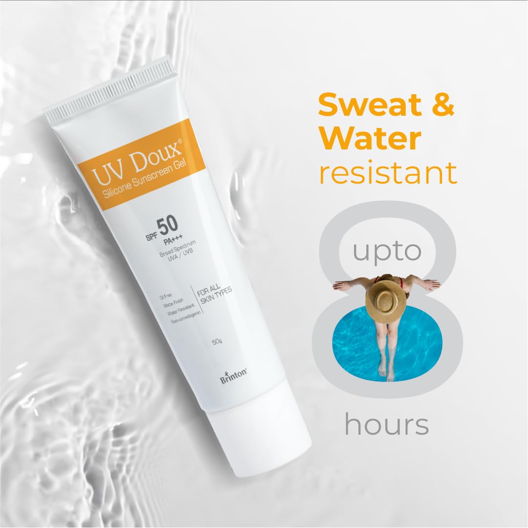UV Doux Sunscreen Gel SPF 50 PA+++, Broad Spectrum UVA & UVB, 50 gm