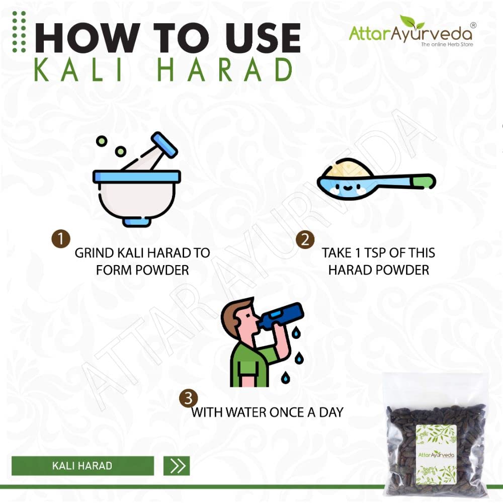 Attar Ayurveda Choti Harad - Kali Harad (250 Grams)