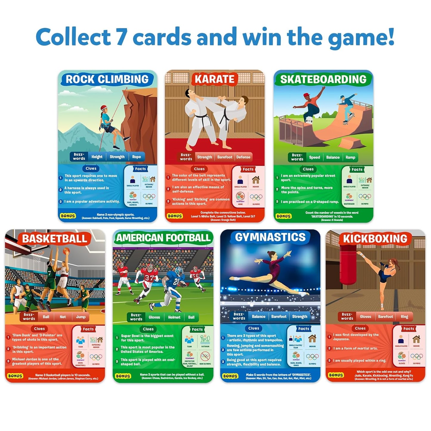 Skillmatics Guess in 10 Sports, Card Games, Ages 6, 7, 8, 9 and Up