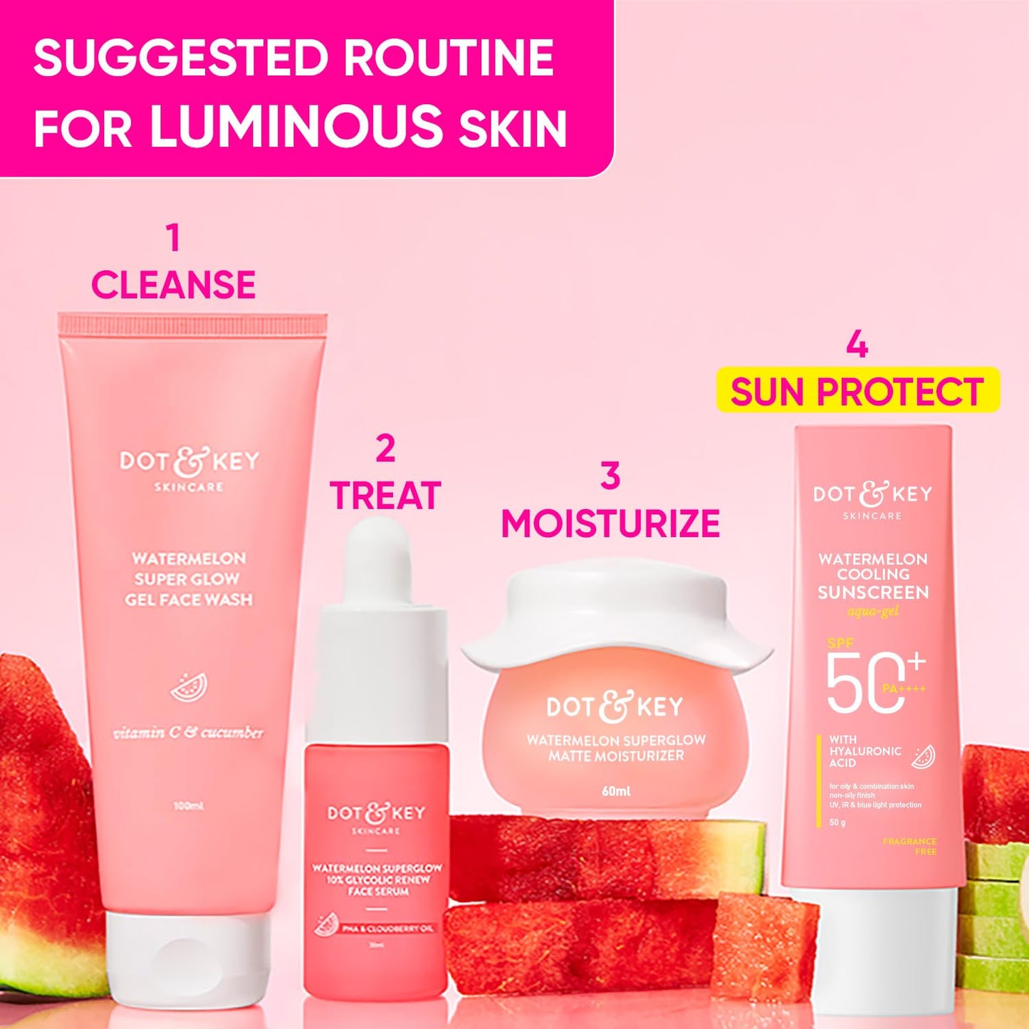 Dot & Key Watermelon Hyaluronic Sunscreen SPF 50 PA+++ - 50 gm