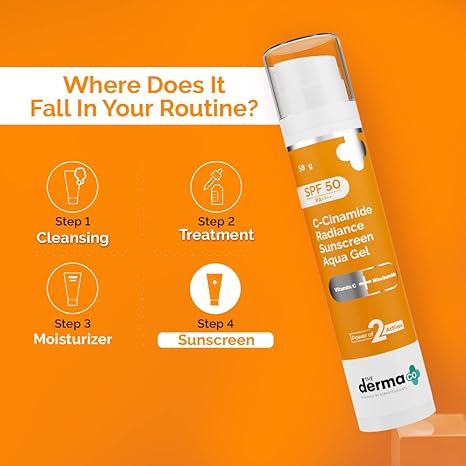 The Derma Co C-Cinamide Sunscreen Spf 50 Aqua Gel, Pa++++, 50 gm