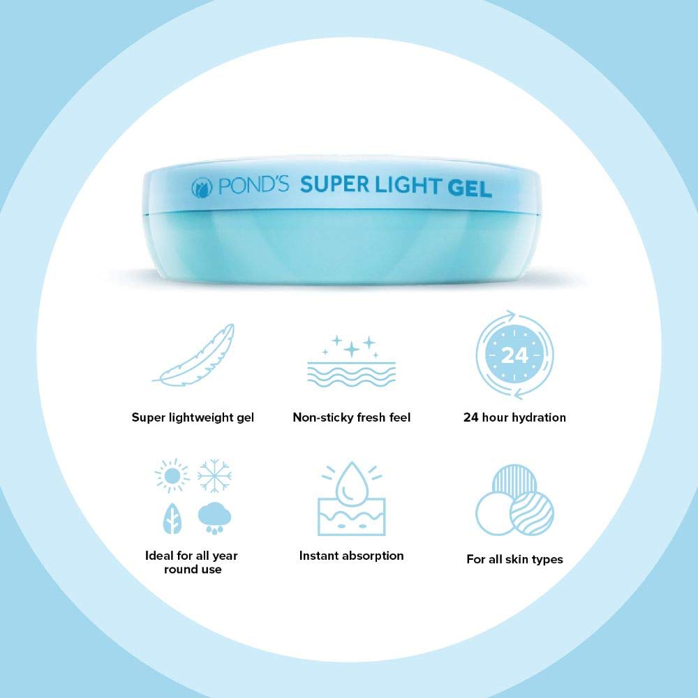 Pond's Super Light Gel Moisturiser, Oil-Free Moisturiser, 25 gm