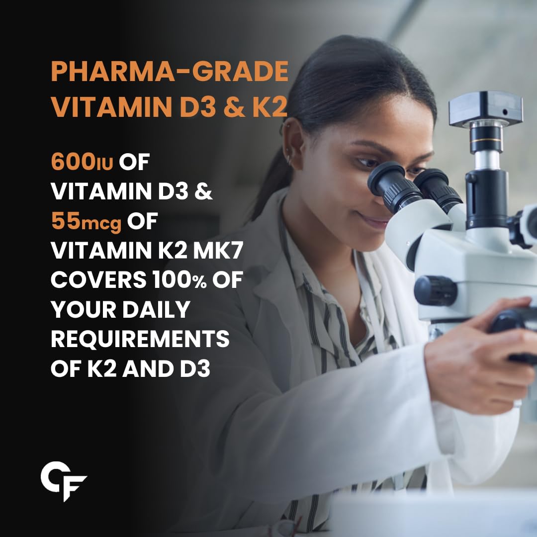 Carbamide Forte Vitamin D3 K2 Supplement for Bone & Heart Health-120 Veg Tablets