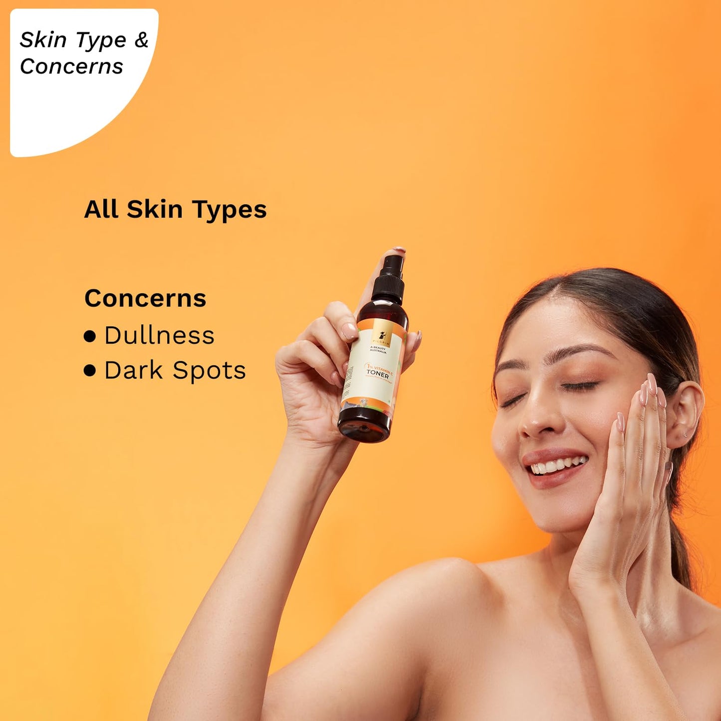 Pilgrim Australian 1% Vitamin C Toner for glowing skin with Kakadu Plum & Lime Pearl, 100 ml