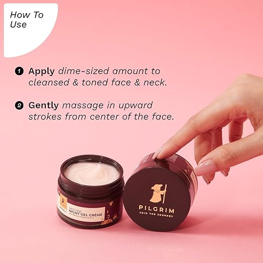 Pilgrim French Red Vine Anti Aging Night Cream For Women With Retinol, Mulberry & Vitamin C For Glowing Skin & Skin Repair - 50g