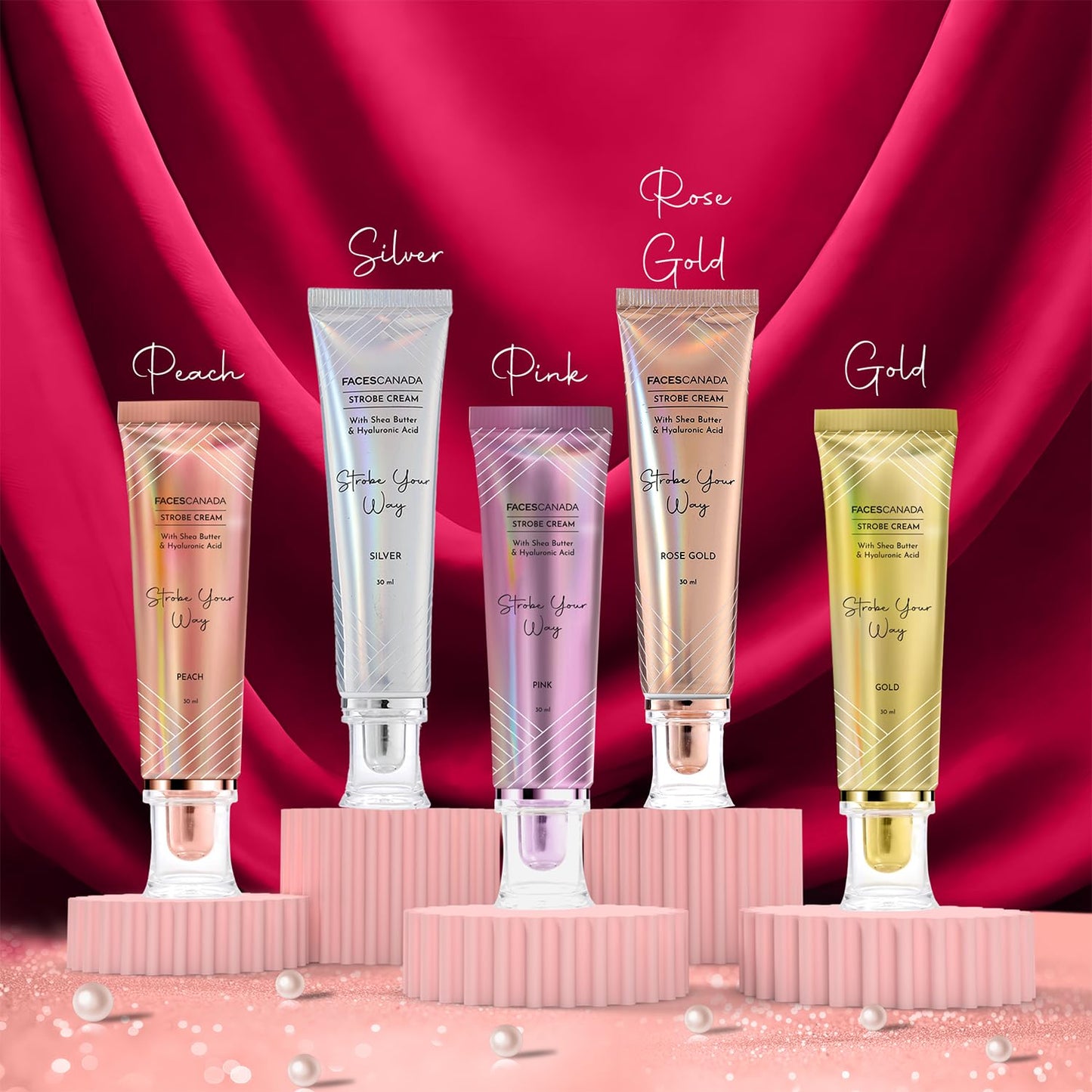 FACES CANADA Strobe Cream - Gold, 30 gm | Primer + Highlighter + Moisturizer