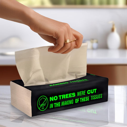 Beco Bamboo Facial Tissue Paper Box-Soft Pack | 100 pulls x 12 packs