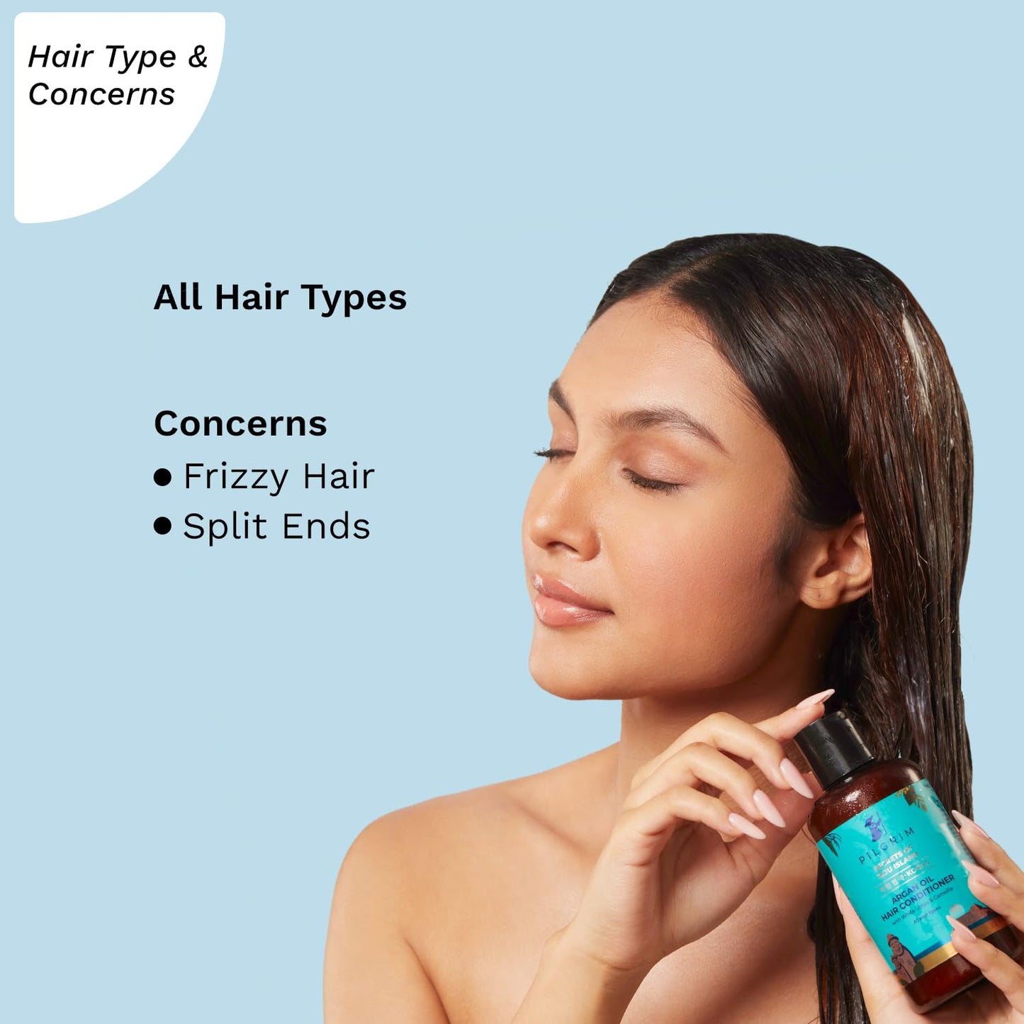 Pilgrim Korean Argan Oil Hair Conditioner With White Lotus & Camellia, 200 ml