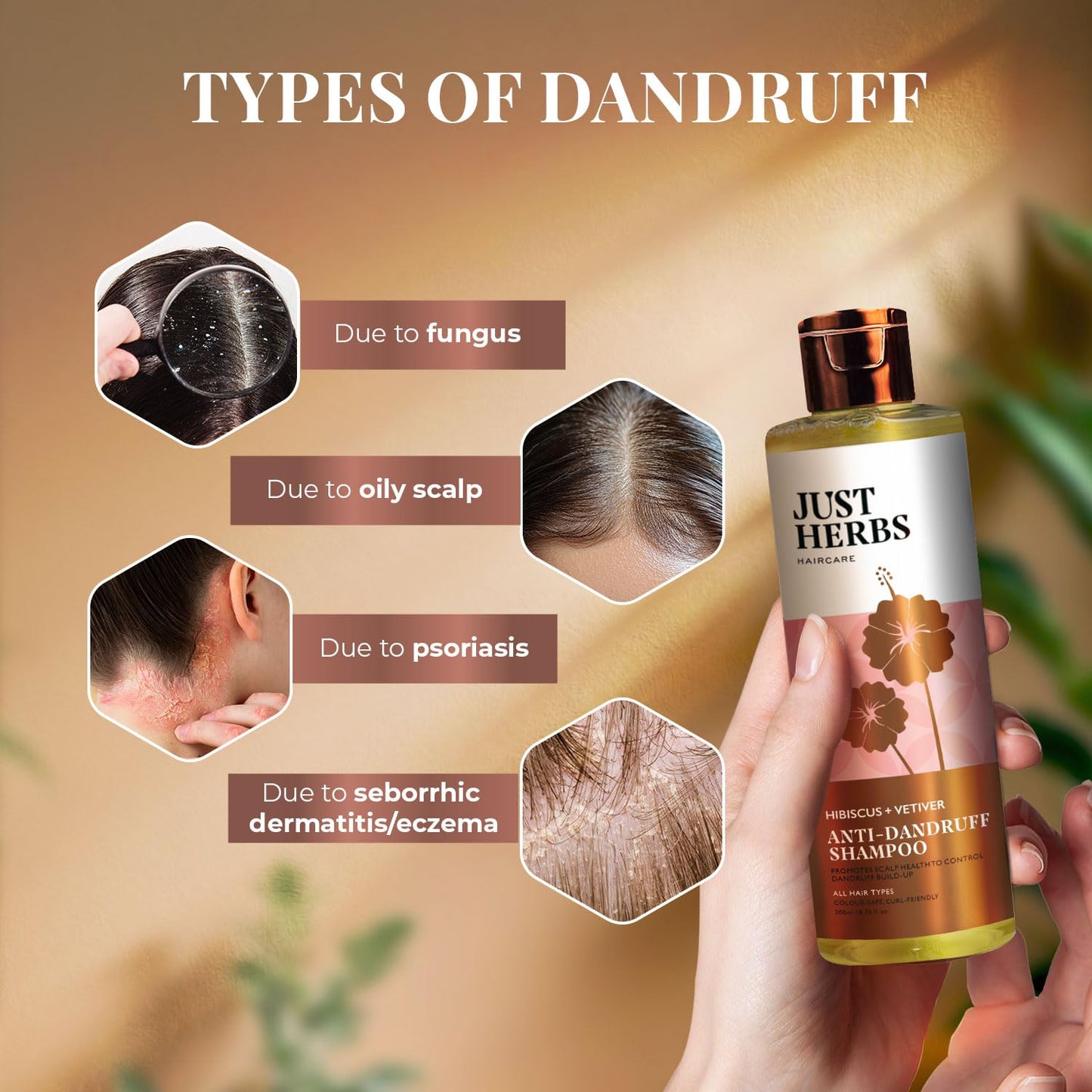 Just Herbs Ayurvedic Anti-Dandruff Shampoo, 200 ml
