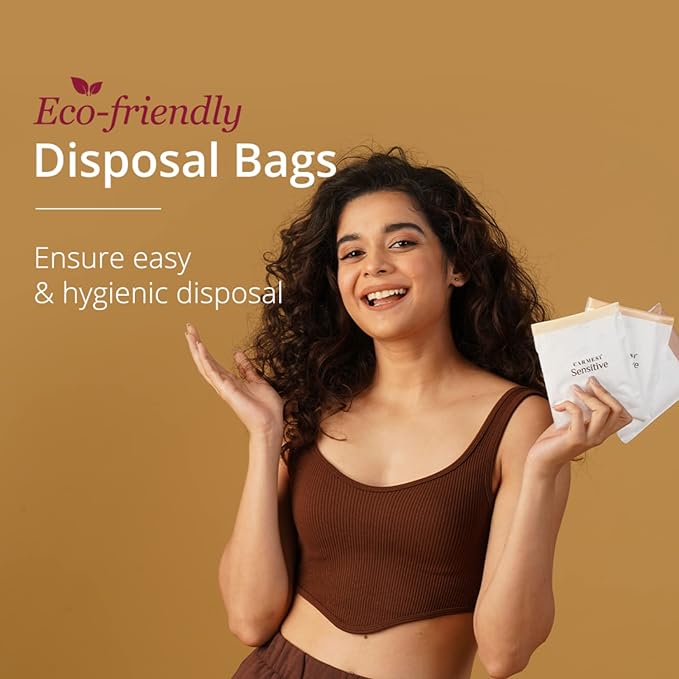 Carmesi Sanitary Pads Rash-Free Organic Large ,With Disposal Bags, 30 Pads