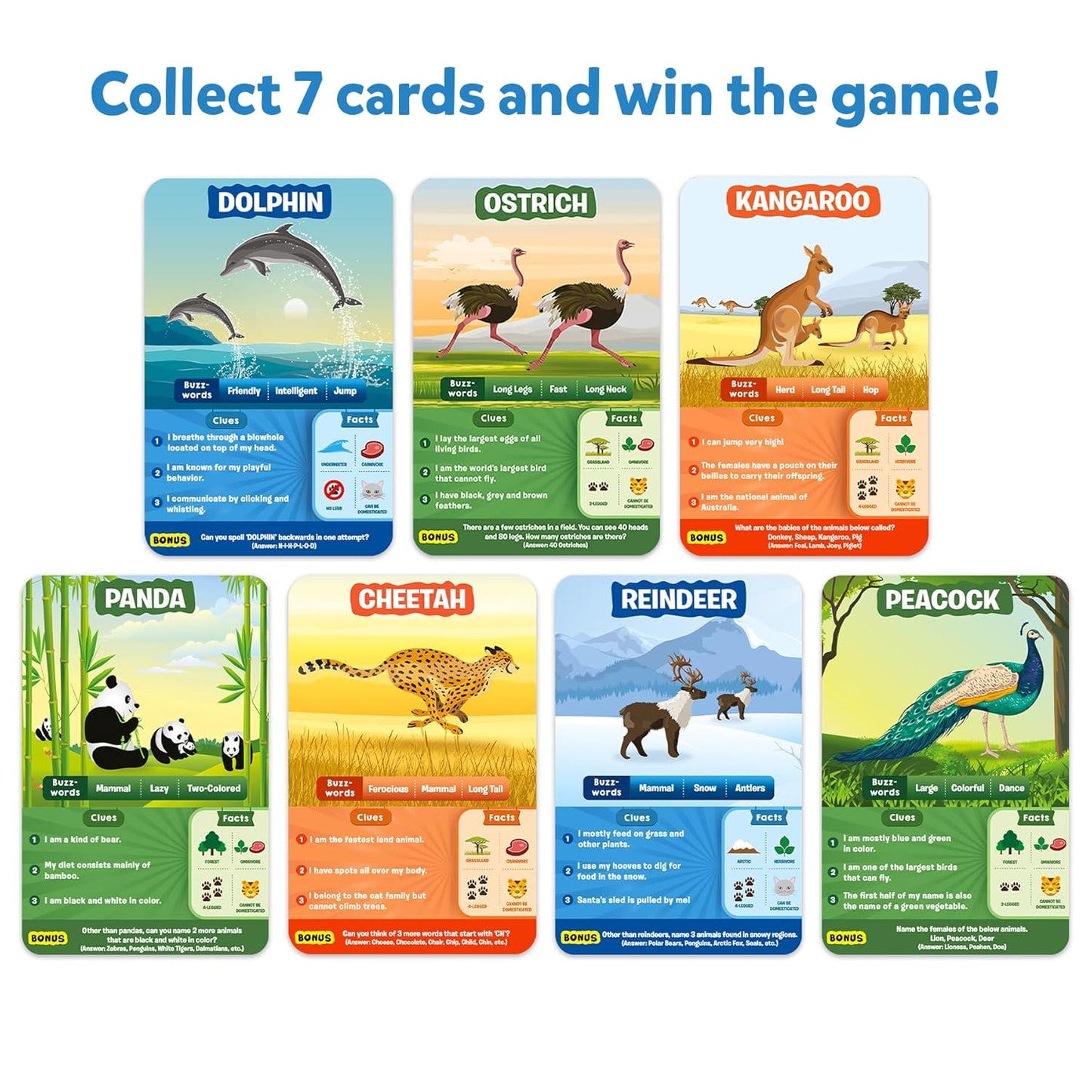 Skillmatics Guess in 10 Animal Kingdom, Animal Card Games, For Ages 6 and Up