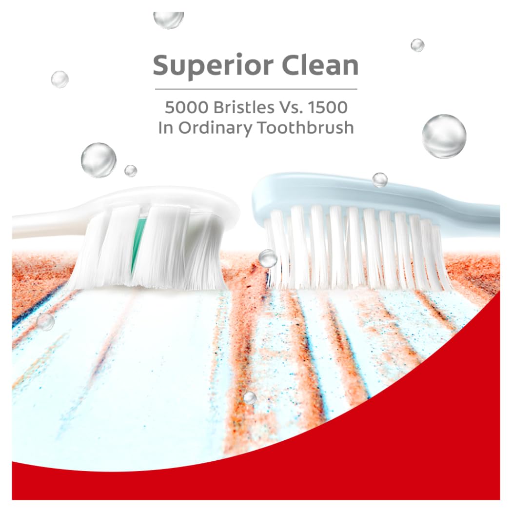 Colgate Gentle Toothbrush Ultrafoam, Ultra Soft Manual Toothbrush For Adults-2 Pcs, Multi Colour