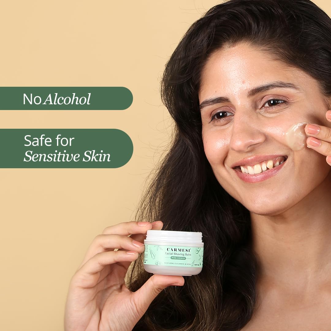 Carmesi Pre-Shave Face Shaving Balm for Women, 50 gm