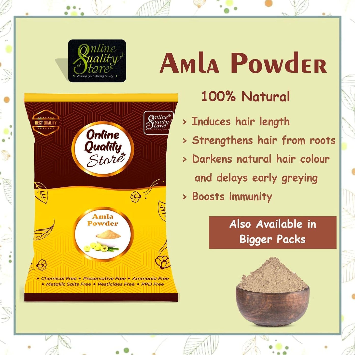 Online Quality Store Reetha Amla Shikakai Powder For Hairs(Reetha 350 Grams,Shikakai 350 Grams, Amla 200 Grams