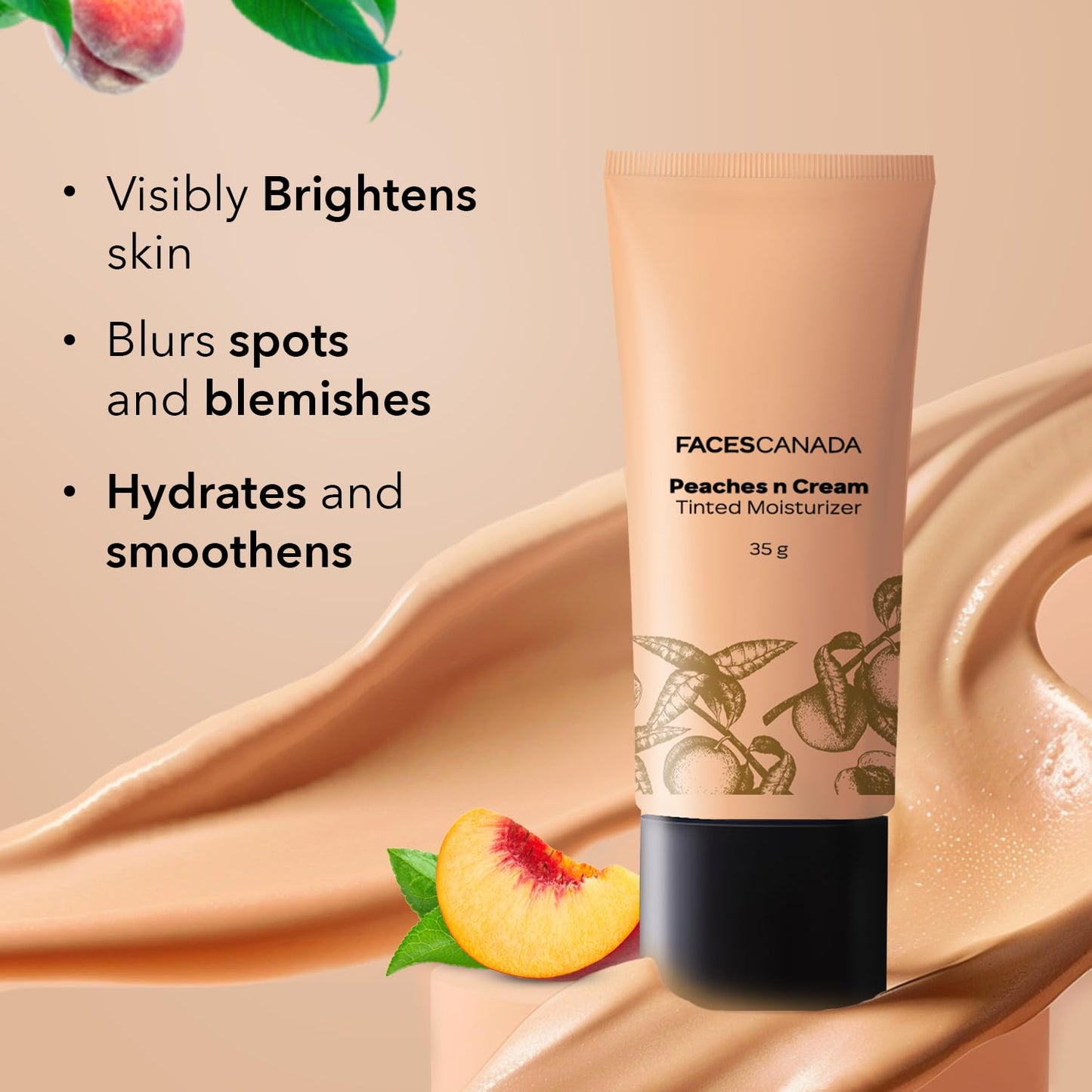FACES CANADA Tinted Moisturizer - Peaches N Cream - Honey Beige 03, 35 gm