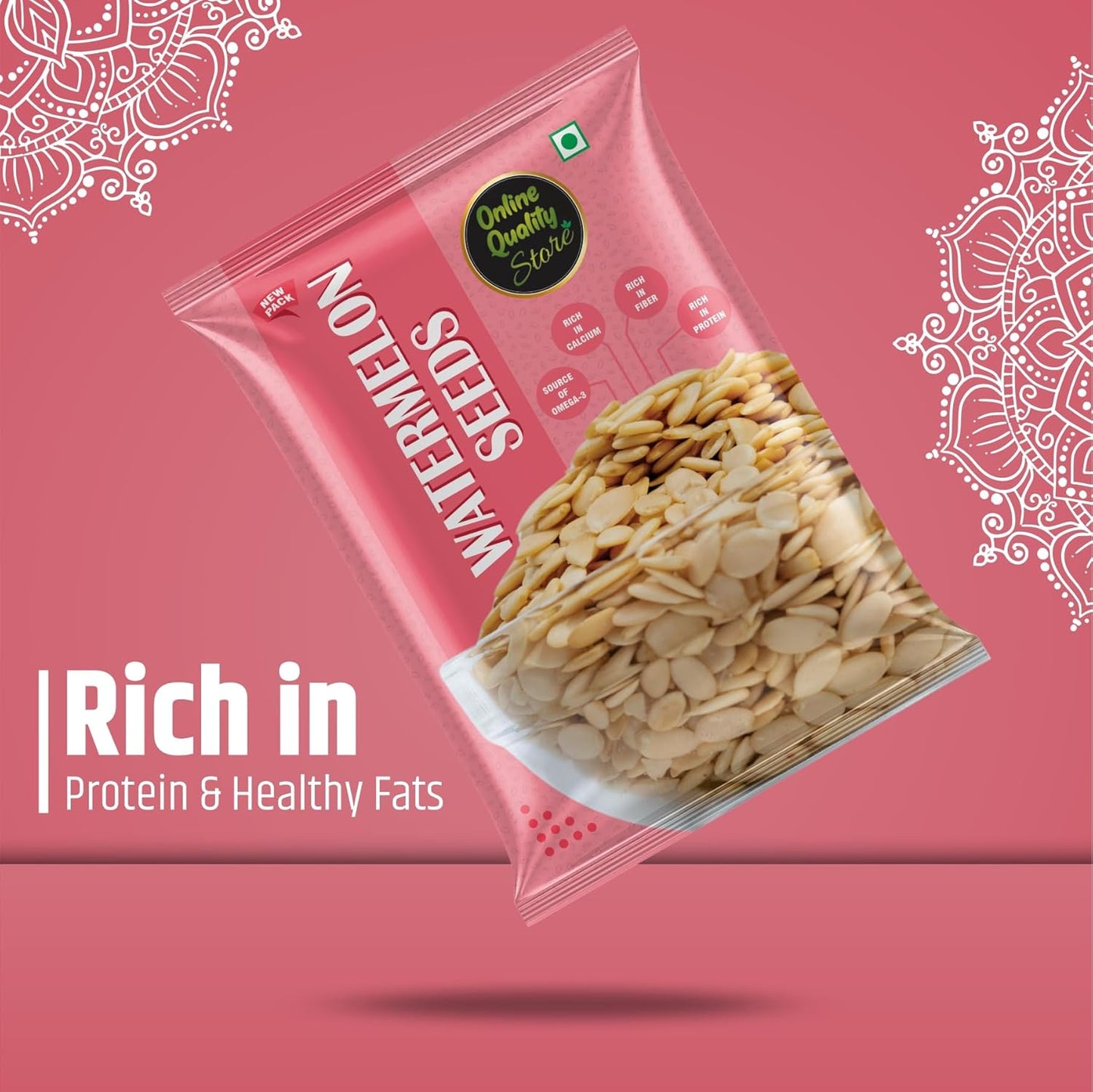 Online Quality Store Watermelon Seeds, 400 gm, Rich in Protein, Potassium, Magnesium & Iron, Zinc