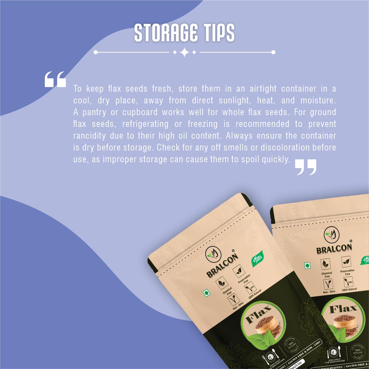 Bralcon Raw Organic Flax Seeds -100 gm