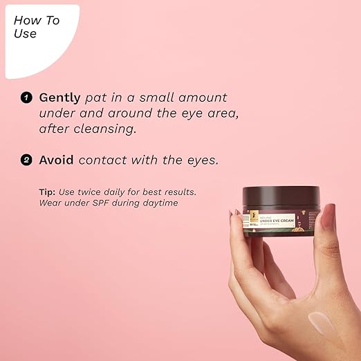 Pilgrim Red Vine, Retinol & Vitamin C Under Eye Cream | Dark circle remover cream, puffy eye - 30gm
