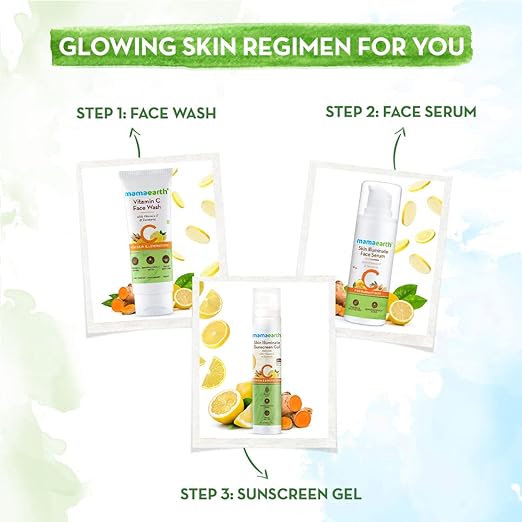 Mamaearth Skin Illuminate Sunscreen with SPF 50 Gel with Vitamin C & Turmeric for UVA & B Protection, Pa+++ - 50 g