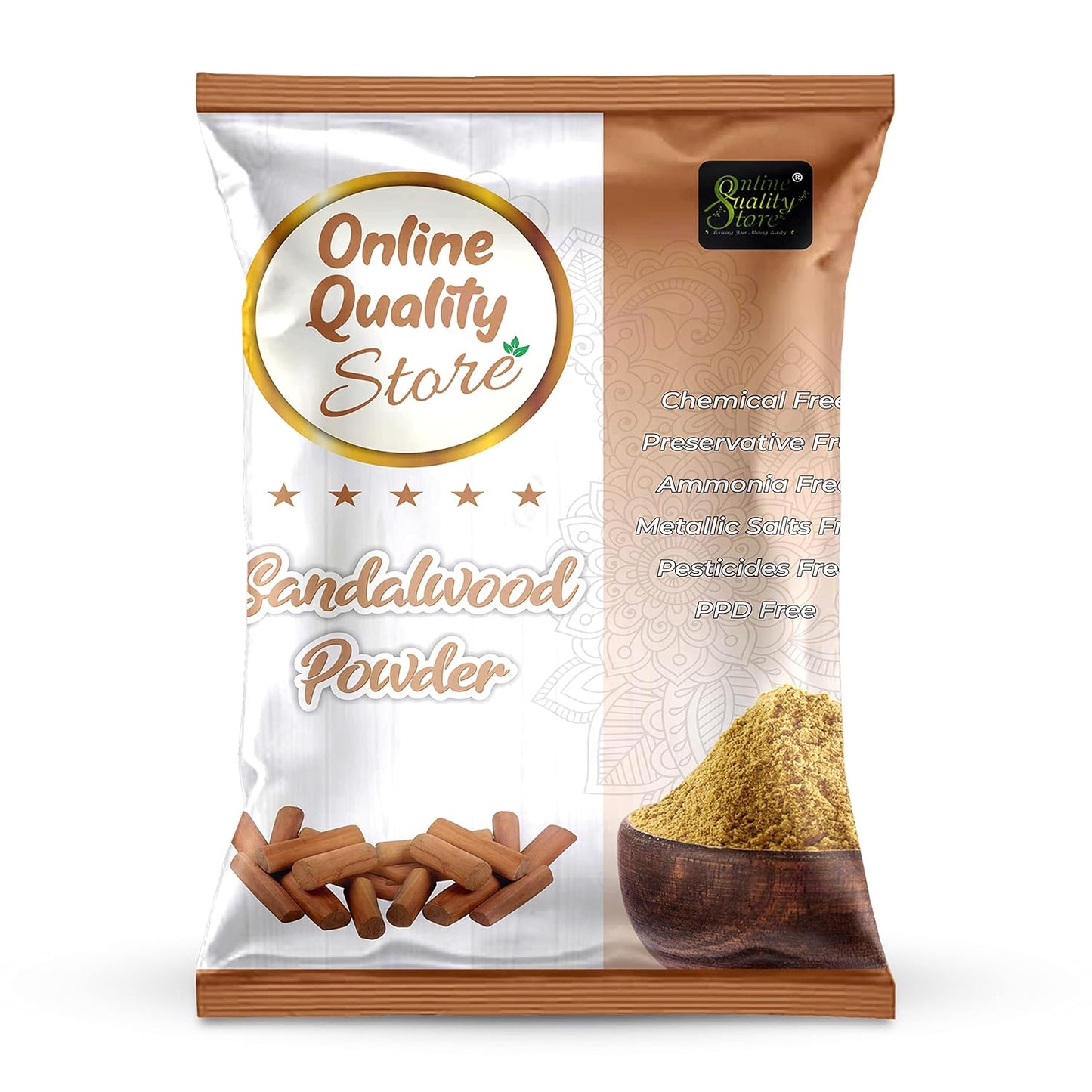 Online Quality Store Kasturi Turmeric Powder for Face + Pure natural Sandalwood Powder |kasturi haldi powder,wild turmeric powder,kasturi manjal |chandan powder for face,skin(Pack of 2 ,100g each ,Total 200g Pack)